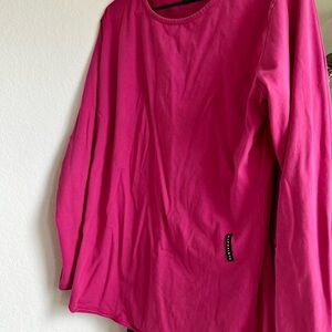 Mens Alphalete Bright Pink Long Sleeve Tee